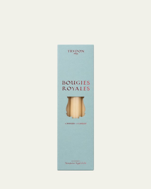 Royale Taper Candles - Stone, Set of 6